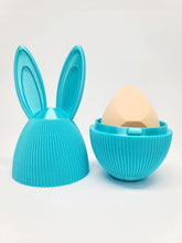Load image into Gallery viewer, Teal Satin Bunny Makeup Beauty Blender Case