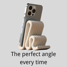 Load image into Gallery viewer, Modern Phone Stand Cell Phone/Tablet Stand Curvy Shaped Smartphone and Small Tablets Kindle Holder