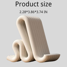 Load image into Gallery viewer, Modern Phone Stand Cell Phone/Tablet Stand Curvy Shaped Smartphone and Small Tablets Kindle Holder