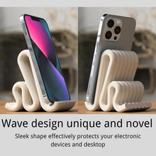 Load image into Gallery viewer, Modern Phone Stand Cell Phone/Tablet Stand Curvy Shaped Smartphone and Small Tablets Kindle Holder