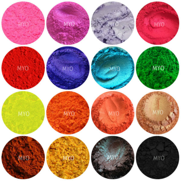 10 Piece Myo Loose Eyeshadow Pigment Duochrome, Color shifting, Shimmer, Matte, Ultra Bright's, Mixed Glam Sampler Collection Set B