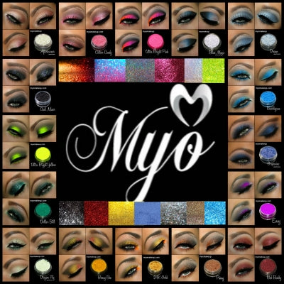 10 Piece Myo Group Hug Sampler Set Mixed Glitter's & Eyeshadow Pigment's Color Collection