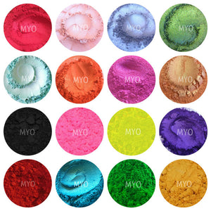 10 Piece Myo Loose Eyeshadow Pigment Duochrome, Color shifting, Shimmer, Matte, Ultra Bright's, Mixed Glam Sampler Collection Set F