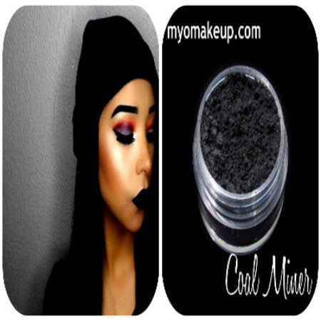 MYO Coal Miner Matte Black Eyeshadow Pigment Mica Loose Powder Cosmetic Makeup