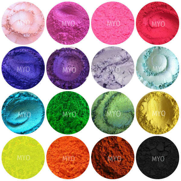 10 Piece Myo Loose Eyeshadow Pigment Duochrome, Color shifting, Shimmer, Matte, Ultra Bright's, Mixed Glam Sampler Collection Set D