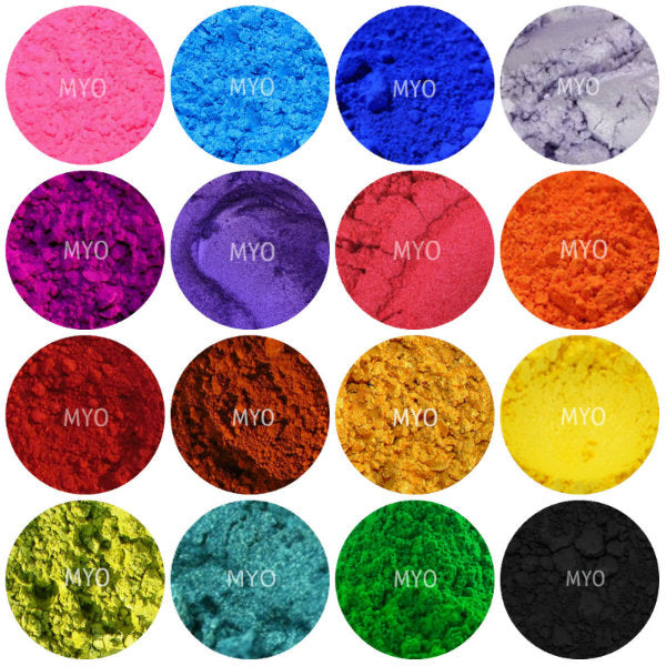 10 Piece Myo Loose Eyeshadow Pigment Duochrome, Color shifting, Shimmer, Matte, Ultra Bright's, Mixed Glam Sampler Collection Set C