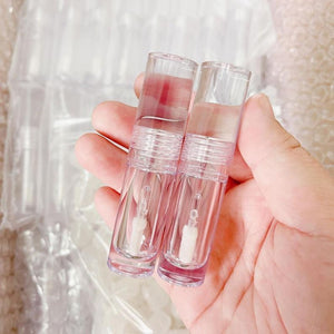 Mini 5ML All Clear Lip Gloss Tubes Lipgloss Empty Bottle Cylinder Transparent Lip Tube Makeup Tools Empty Gloss Container