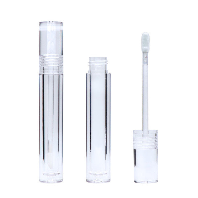 8ML All Clear Lip Gloss Tubes Empty Bottle Cylinder Transparent Lip Tube Makeup Tools Empty Gloss Container