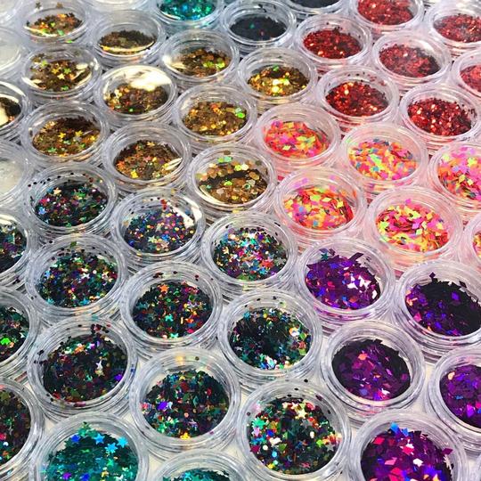 10 Piece Myo Cosmetic Glitter Sampler Collection Set