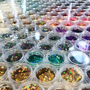 10 Piece Myo Cosmetic Glitter Sampler Collection Set
