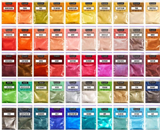 10 Piece Myo Prism Mixed Sampler Eyeshadow Pigment Mica Set # 2 (In Baggies No Jars)